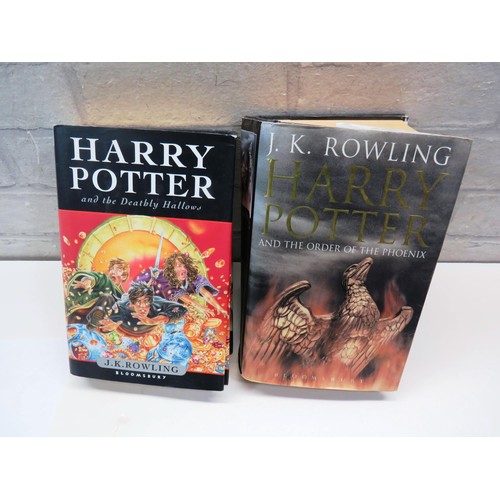 106 - TWO FIRST EDITIONS HARDBACK HARRY POTTER BOOKS - THE DEATHLY HALLOW AND THE ORDER OF THE PHOENIX