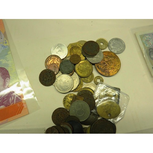 187 - GOOD SELECTION OF BANK NOTES AND COINS