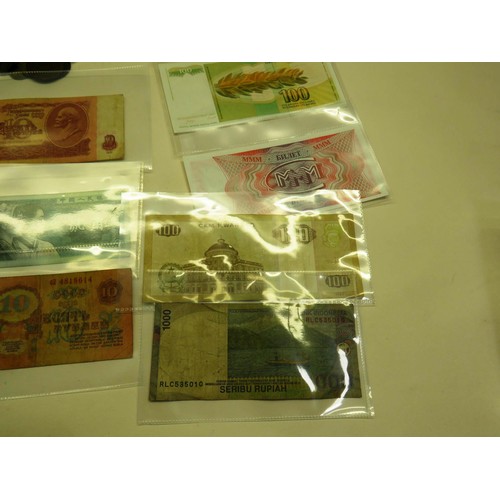 187 - GOOD SELECTION OF BANK NOTES AND COINS