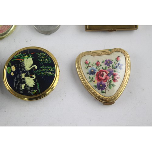 402 - 10 x Assorted Vintage Ladies Vanity Powder COMPACTS Inc Stratton, Kigu Etc