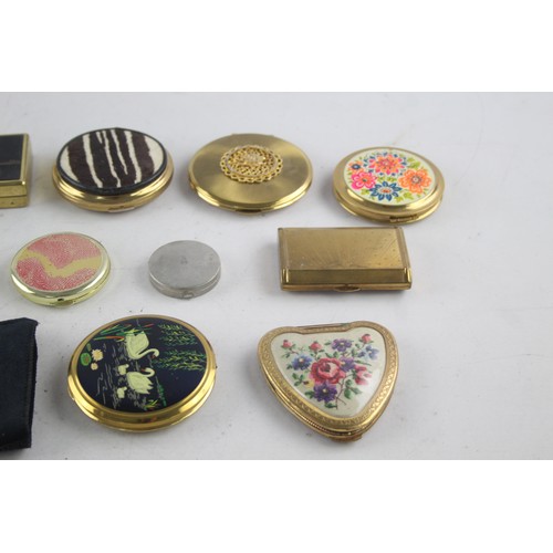 402 - 10 x Assorted Vintage Ladies Vanity Powder COMPACTS Inc Stratton, Kigu Etc