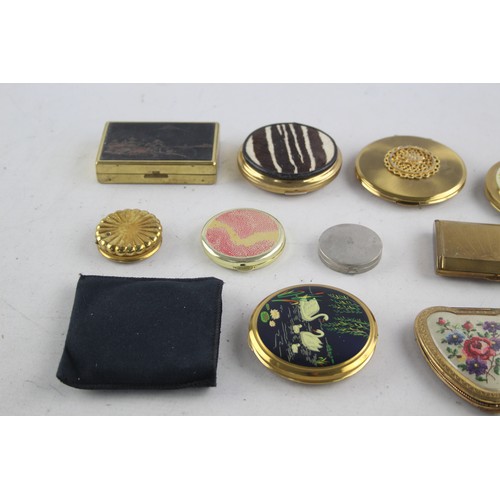 402 - 10 x Assorted Vintage Ladies Vanity Powder COMPACTS Inc Stratton, Kigu Etc