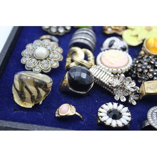 679 - 35 X Assorted Statement Costume Rings