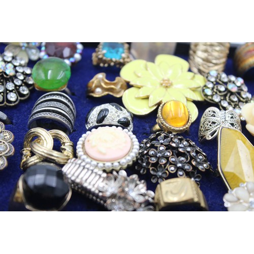 679 - 35 X Assorted Statement Costume Rings