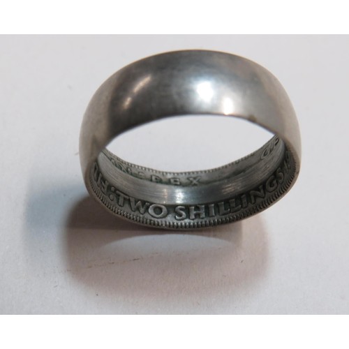 52 - 1948 TWO SHILLING SIGNET RING AND ONE OTHER