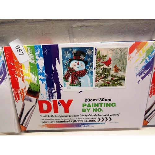 57 - THREE DIY PAINTING BY NUMBER KITS