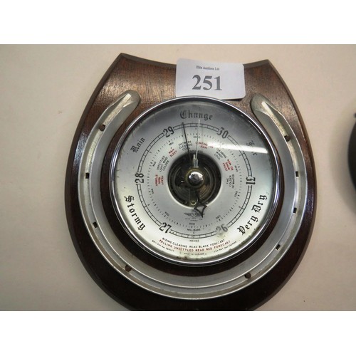 251 - 2 x VINTAGE BAROMETERS