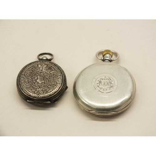 262 - 2 x SILVER FOB WATCHES