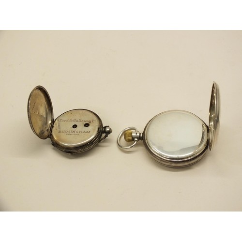 262 - 2 x SILVER FOB WATCHES