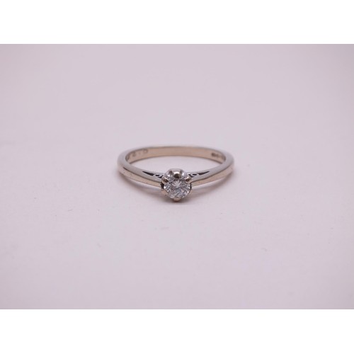 270 - 9CT WHITE GOLD DIAMOND SOLITARE 0.25 CARAT DIAMOND