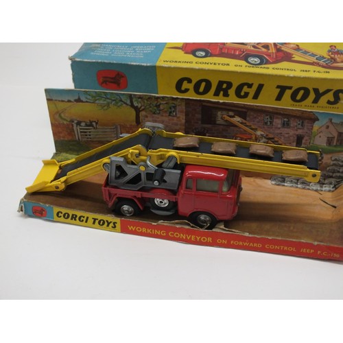 60 - BOXED CORGI WORKING CONVEYOR ON FORWARD CONTROL JEEP- F.C.- 150 WITH SACKS