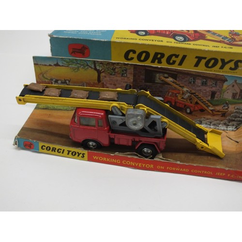 60 - BOXED CORGI WORKING CONVEYOR ON FORWARD CONTROL JEEP- F.C.- 150 WITH SACKS