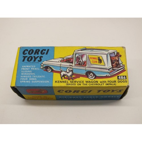 63 - BOXED CORGI KENNEL SERVICE WAGON WITH FOUR DOGS