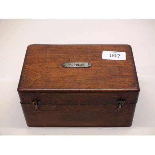 7 - WOODEN BOX & CONTENTS