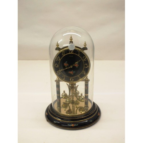 27 - GLASS DOME MANTEL CLOCK