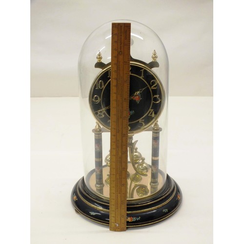 27 - GLASS DOME MANTEL CLOCK