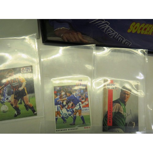 53 - COLLECTION OF SIGNED AUTOGRAPHED FOOTBALL MEMORABILIA