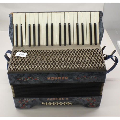 63 - VINTAGE HOHNER CARMEN II ACCORDIAN - A/F