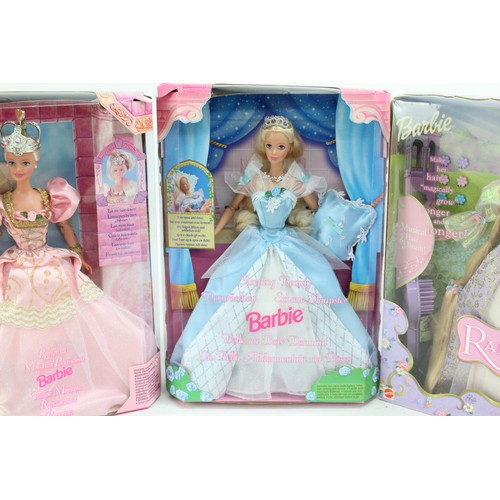 454 - 3 x Boxed Assorted BARBIE Fashion Dolls Inc. Sleeping Beauty & Rapunzel