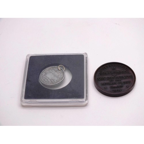 215 - COMMEMORATIVE MEDALS OF THE BOMBING OF SCARBOROUGH BY GERMANY