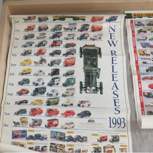 106 - JOB LOT OF DIECAST EPHEMERA TO INCLUDE POSTERS, DVD'S ETC