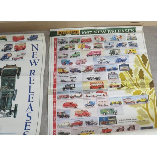 106 - JOB LOT OF DIECAST EPHEMERA TO INCLUDE POSTERS, DVD'S ETC