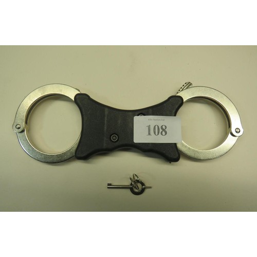 108 - HIATTS EX POLICE HANDCUFFS & KEY