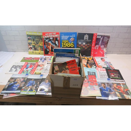 112 - 100+ FOOTBALL PROGRAMMES 1970 to 2013 INCLUDES LIVERPOOL, CHELSEA & FANZINES