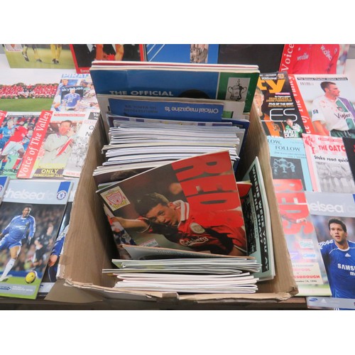 112 - 100+ FOOTBALL PROGRAMMES 1970 to 2013 INCLUDES LIVERPOOL, CHELSEA & FANZINES