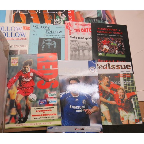 112 - 100+ FOOTBALL PROGRAMMES 1970 to 2013 INCLUDES LIVERPOOL, CHELSEA & FANZINES