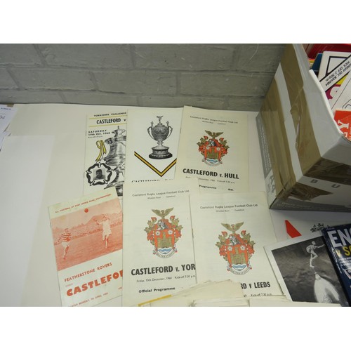 113 - OVER 90 RUGBY LEAGUE PROGRAMMES INCLUDES ENGLAND TEST MATCH, CRICKET, RUGBY UNION ETC