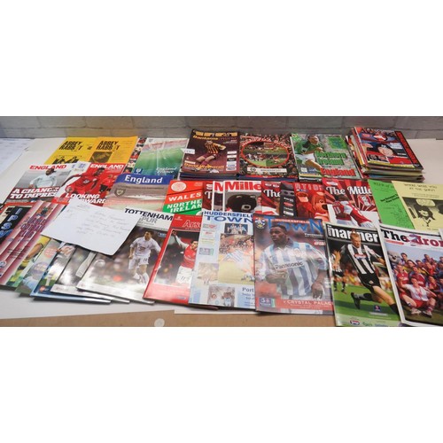 114 - OVER 100 FOOTBALL PROGRAMMES & FANZINES INCLUDES EVERTON, SPURS & ENGLAND 1970 to 2013