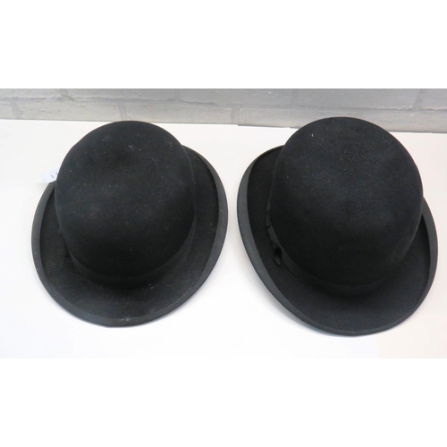 115 - 2 x BOWLER HATS  (GOOD CONDITION) TRESS AND CO LONDON