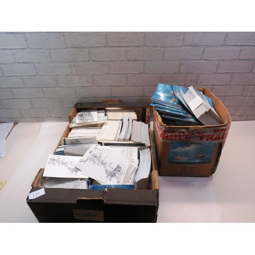 135 - TWO LARGE BOXES OF POSTCARDS APPROXIMATELY 2000