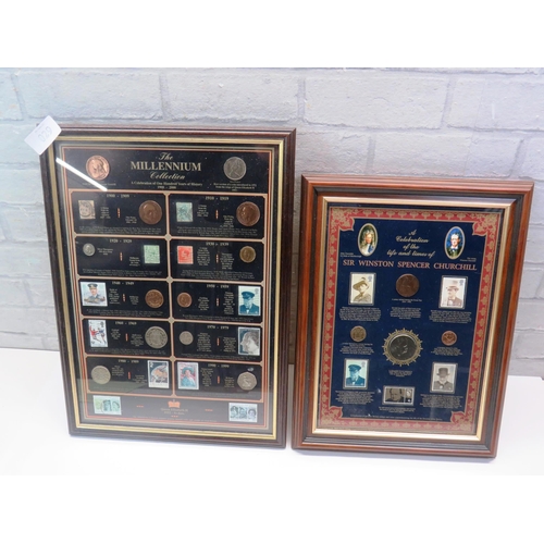 29 - THE MILLENIUM COLLECTION AND THE SIR WINSTON SPENCER CHURHILL COLLECTION BOTH FRAMED