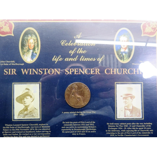 29 - THE MILLENIUM COLLECTION AND THE SIR WINSTON SPENCER CHURHILL COLLECTION BOTH FRAMED