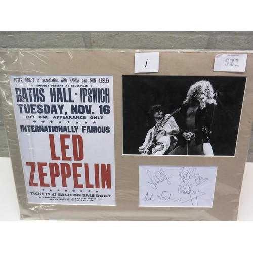 21 - LED ZEPPELIN CONCERT PRINT IPWICH 1971