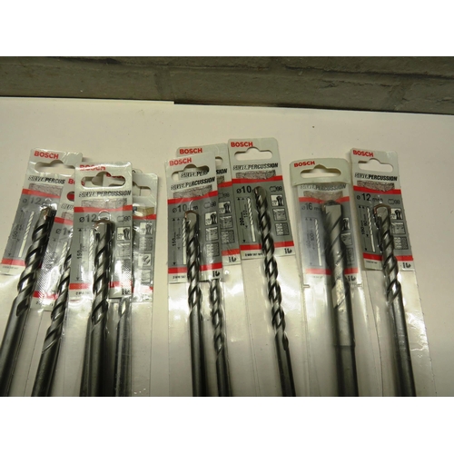 190 - 10 x BOSCH SPECIALIST DRILL BITS AND NWS SNIPS AND GRIPS