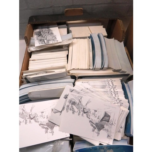 135 - TWO LARGE BOXES OF POSTCARDS APPROXIMATELY 2000