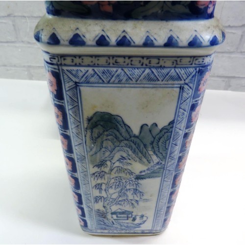 78 - LARGE CHINESE VASE AND STAND APPROX HEIGHT 16.5