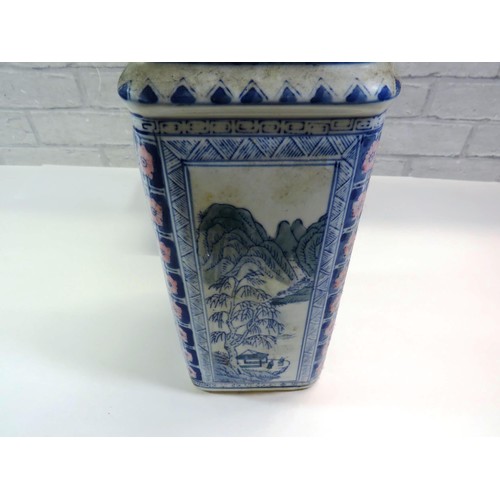 78 - LARGE CHINESE VASE AND STAND APPROX HEIGHT 16.5