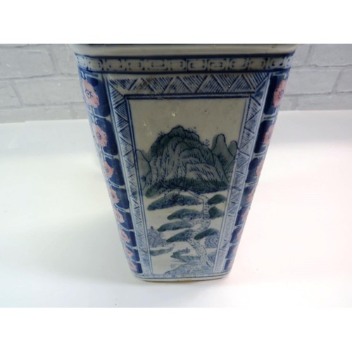 78 - LARGE CHINESE VASE AND STAND APPROX HEIGHT 16.5