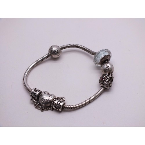 170 - SILVER PANDORA WITH BOX & POUCH