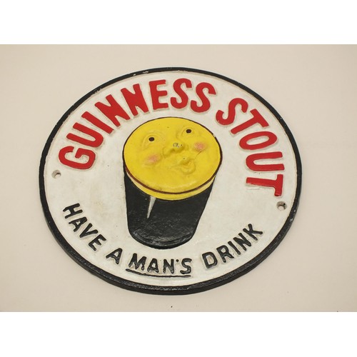 10 - CAST IRON GUINNESS STOUT SIGN