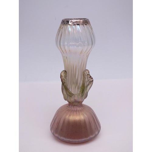 162 - IRIDESCENT GLASS VASE