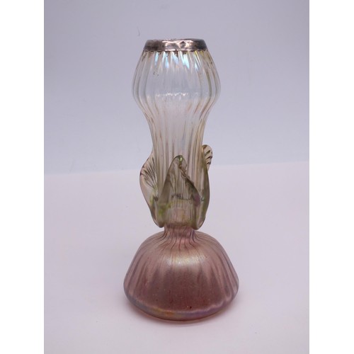 162 - IRIDESCENT GLASS VASE