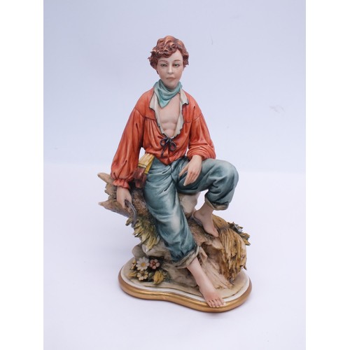 160 - CAPO DI MONTE FIGURE SIGNED CAZZOLA