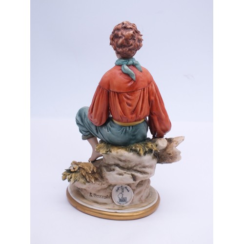 160 - CAPO DI MONTE FIGURE SIGNED CAZZOLA