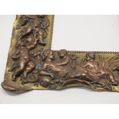 155 - BRASS CHERUB PICTURE FRAME