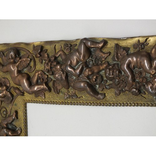 155 - BRASS CHERUB PICTURE FRAME